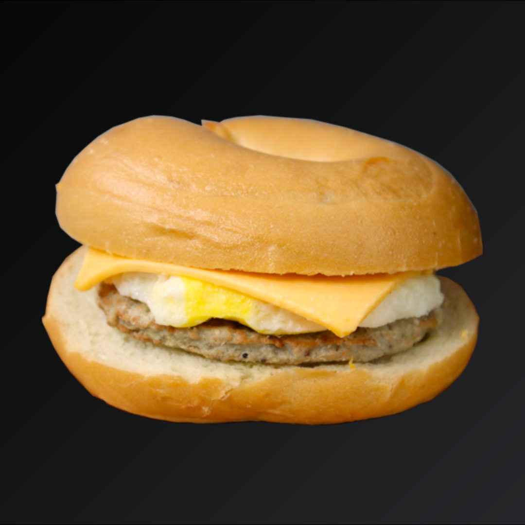 Bagel Sausage Egg Cheese Sandwich
